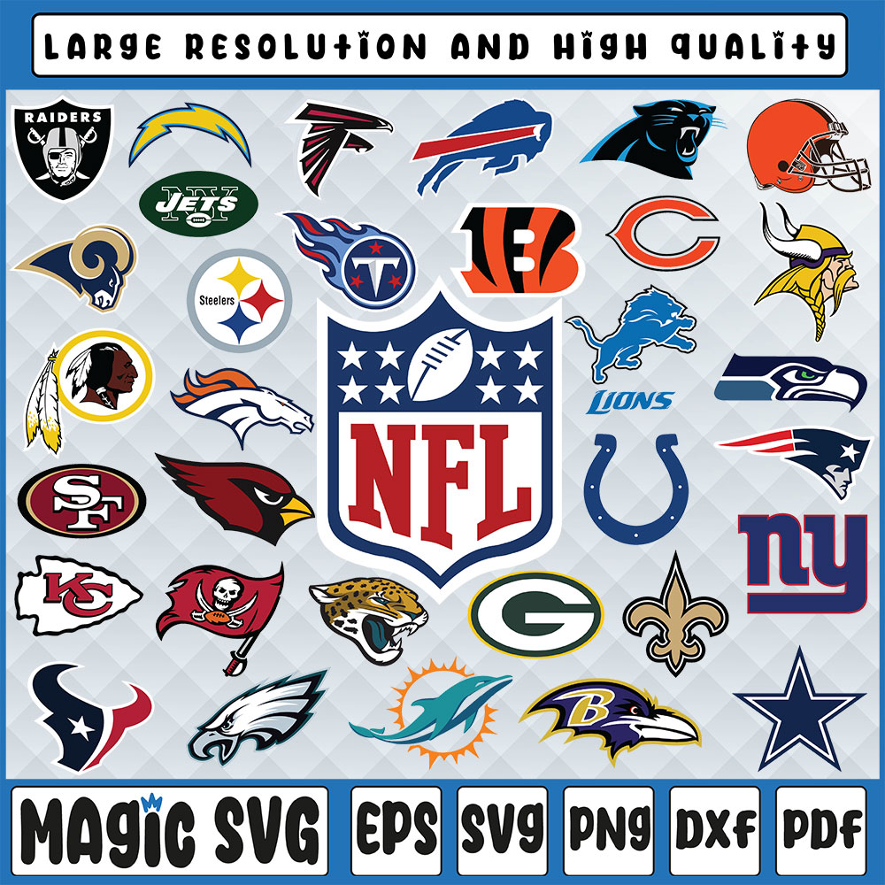 NFL Teams SVG – Football Svg – Nfl Svg – All Nfl Teams Svg – Nfl Logo ...