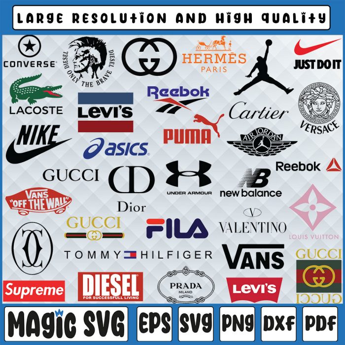 Logo Brand Bundle Brand logo svg, Fashion brand svg, fashion svg, logo ...
